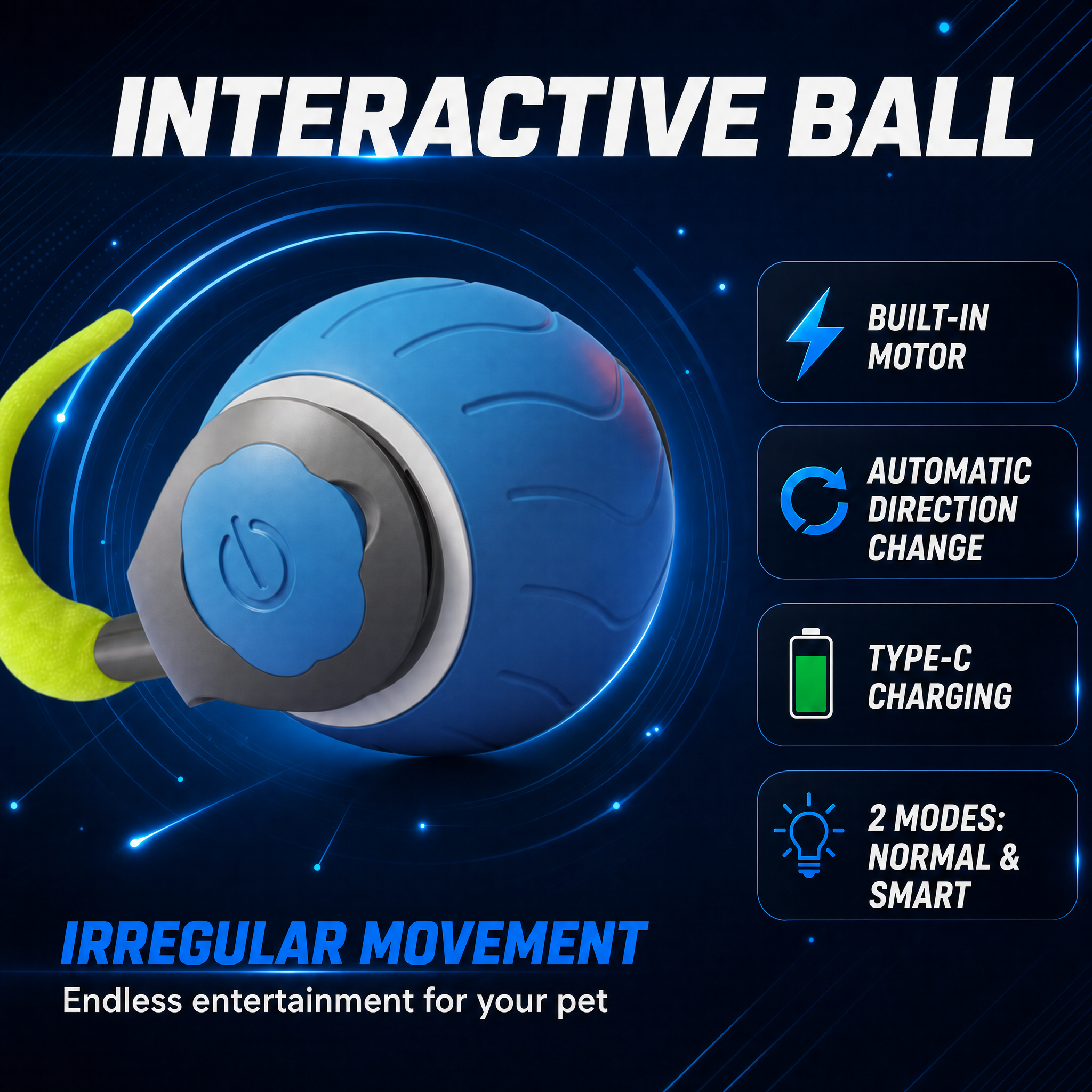 Pelota recargable inteligente — La compañera de juego definitiva para tu gato